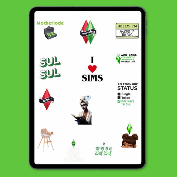 The Sims Sticker Sheet: Plumbob PNG Stickers (digital Download) - Etsy