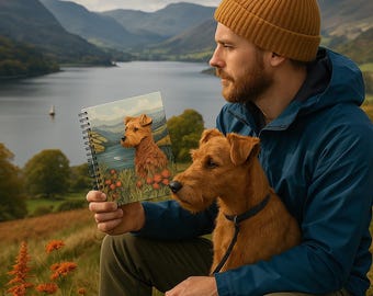 Lakeland Terrier-anteckningsbok, konstnärlig quiltad design för anteckningar, idealisk present till hundälskare och brevpappersentusiaster