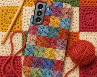 Crochet Blanket Knit Style Tough Cases, Phone Cover, Crochet Blanket Design Case, Knit Pattern Phone Protector, Tough Phone Case