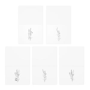 Botanical Line Art Greeting Cards - Elegant Floral Stationery Set - Etsy