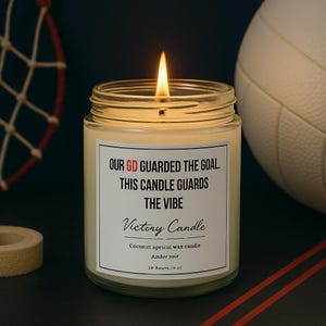 Netball Candle | Goal Defence (GD) | Netball Gift for Players & Teams | Sports Candle| Scented Candles, Coconut Apricot Wax (4oz, 9oz)