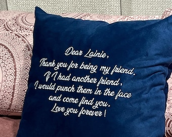 Personalized Gift for Friend, Personalized Calligraphy Name Pillow, Housewarming Gift, Wedding Gift, Engagement Gift, Pillow Cover,