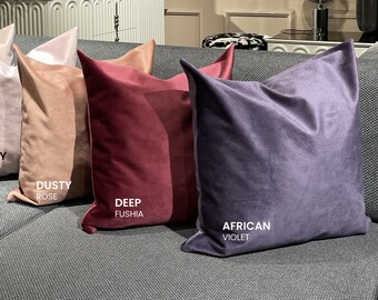 Copricuscino di velluto di lusso, copricuscino di velluto morbido, copricuscino lombare di velluto di lusso, 20 scelte di colore - Tutte le dimensioni personalizzate, regalo per la mamma