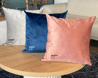 Velvet Cushion Covers in Any Size & Color/Decorative Velvet Pillows for Sofas and Couches/Soft Velvet Throw Pillow Covers for Living Room