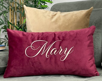 Personalized Embroidered Pillow Cover with Trendy Colors, Perfect for Gifting to Your Mother