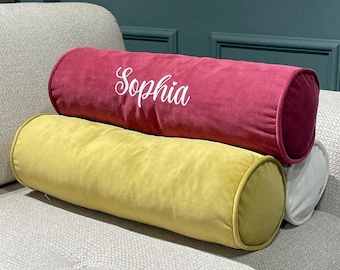 Personalized Embroidery Velvet Pillow Covers With Piping