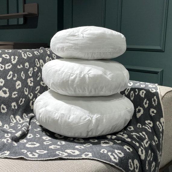 Round Hypoallergenic Polyester Filled Pillow Insert, Any Size Pillow Inserts, 10" | 18" | 24" | 26"| 28" | 30" |