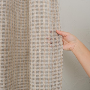 Grommet Curtains –  Linen Look Light Filtering Drapes – Modern Window Panels - Boho Drapes - Custom Size