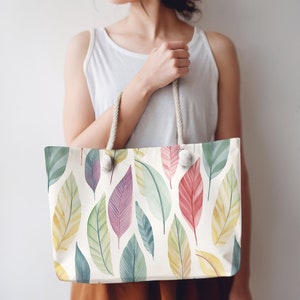Whimsical Falling Foliage Weekender Bag - Large Tote Bag - Handbag for Women - Shoulder Bag, Hobo Bag, Book Bag for School