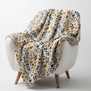 Enchanted Forest Velveteen Plush Blanket, Throw Blanket, Couch Blanket, Home Decor, Seasonal Decor, Dorm Room Decor