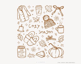 Cozy Fall Season PNG: Trendy Saying Shirt Design, Funny Autumn Sublimation PNG (Digital Download)