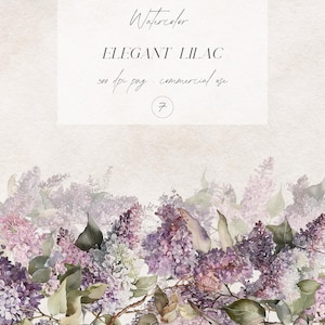 Aquarell Flieder Clipart, Frühlingsblumen Clipart, lila Flieder Blumensträuße PNG, Blumenrahmen Clip Art, Flieder Arrangements, digitaler Download