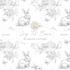 Toile neutre lapins transparente motif, fond de chambre d'enfant, motif chinois, lapin papier numérique, gris, cliparts pour papiers, tissus