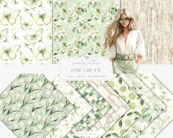 Spring Seamless Paper: Floral Background, Summer Patterns, Scrapbook Paper (Digital Download)