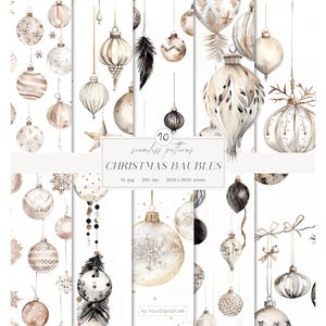 Carta senza cuciture natalizia: motivi festivi, carta per scrapbooking (download digitale)