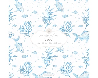 Chinoiserie Toile de Jouy Seamless Paper: Nursery Background, Pattern for Papers, Fabrics, POD, & more (Digital Download)