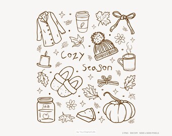 Cozy Fall Season PNG: Trendy Saying Shirt Design, Funny Autumn Sublimation PNG (Digital Download)