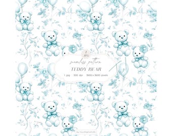 Chinoiserie Toile de Jouy Seamless Paper: Nursery Background, Pattern for Papers, Fabrics, POD, & more (Digital Download)