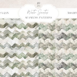 Winter Knits Seamless Patterns, Watercolor Textures Digital Paper ...