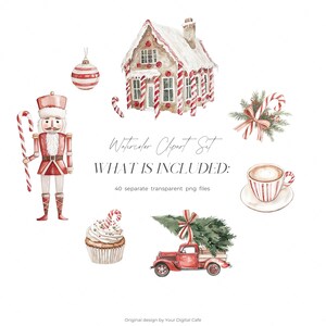 Gezellige kerst candy cane clipart: neutrale winter graphics, leuke kerst png, stickers illustraties (digitale download) afbeelding 7
