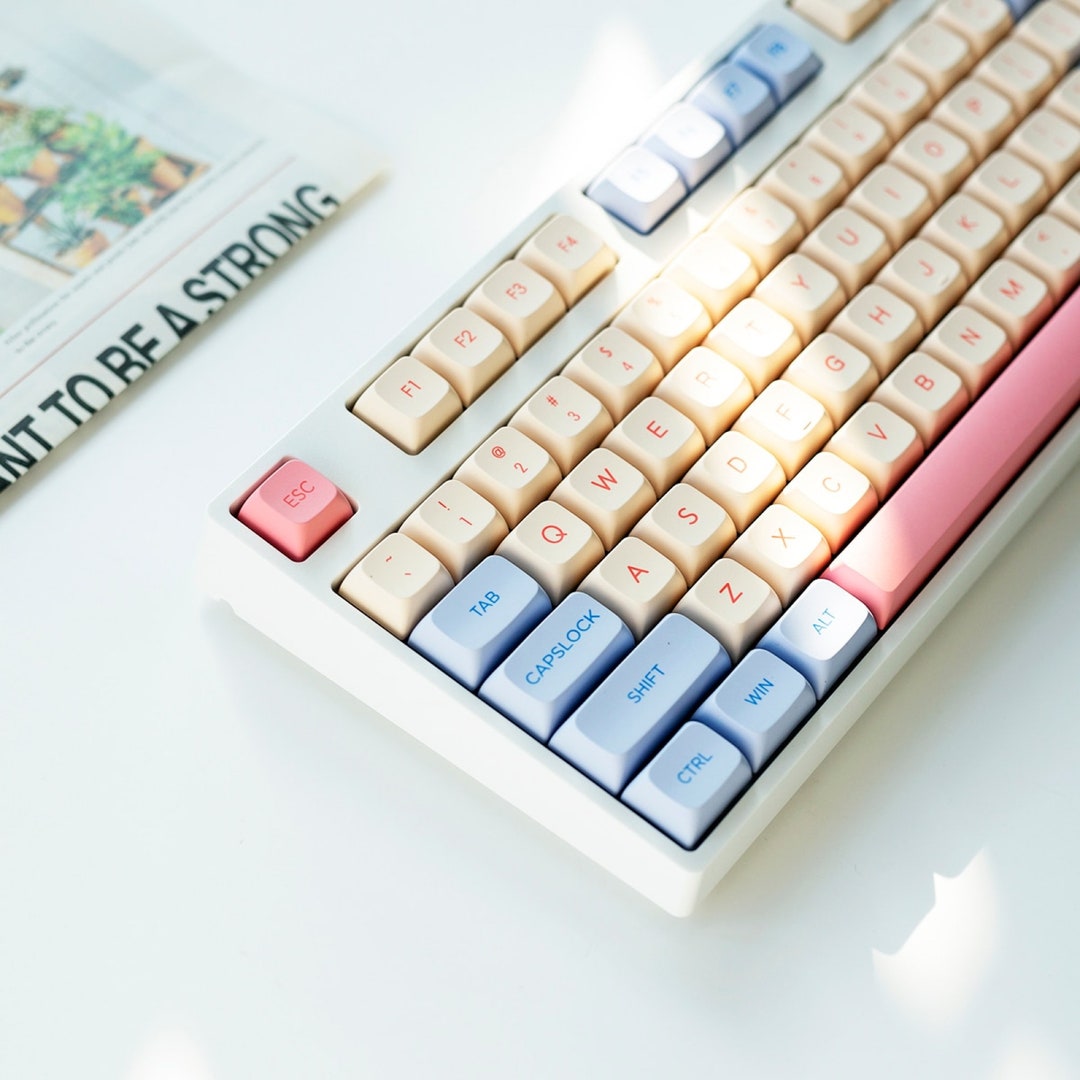 Cute Marshmallow Keycaps Set Custom 132 Keys PBT XDA Etsy