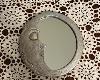 Small Vintage Celestial Moon Mirror