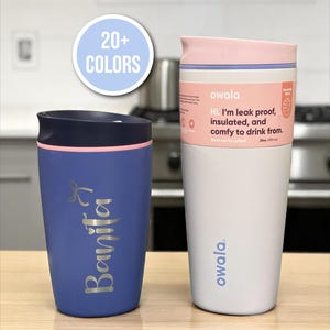 Engrave ANYTHING On Owala SmoothSip Slider Coffee Cup Mug Tumbler 12oz 20oz Custom Text Name Engraved Logo Personalized Customized Gift