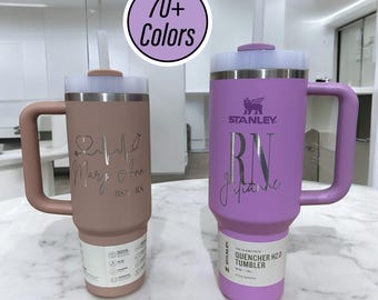 Customized Nurse Stanley Cup Quencher Tumbler 20oz 30oz 40oz, Custom Gift for Nurse RN LVN, Nurse Appreciation Gift Personalized Doctor Gift