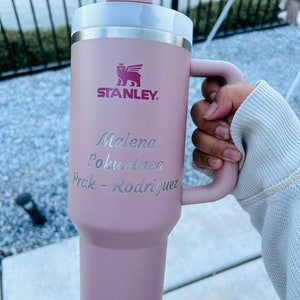 Personalized Engraving On Stanley Cup Quencher Tumbler 20oz 30oz 40oz Custom Text Name Laser Engraved