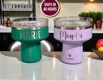 Personalized Margarita Tumbler, Engrave Custom Text Logo Name Laser Engraved Customized Insulated Cocktail Gift, Wedding Couples Gift