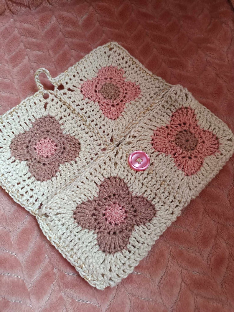 Pochette/Protège livre fait au crochet afbeelding 7