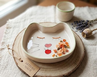 Keramik Katzen Fressnapf, Artisan Haustierschüssel, Katzenliebhaber Geschenk