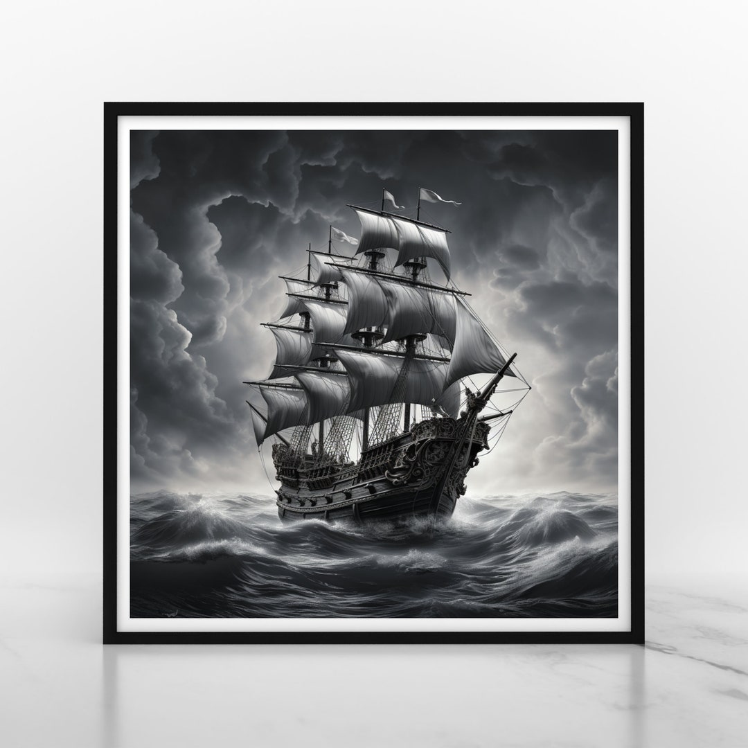 Majestic Galleon - Printable A Timeless Maritime Beauty Wall Art ...