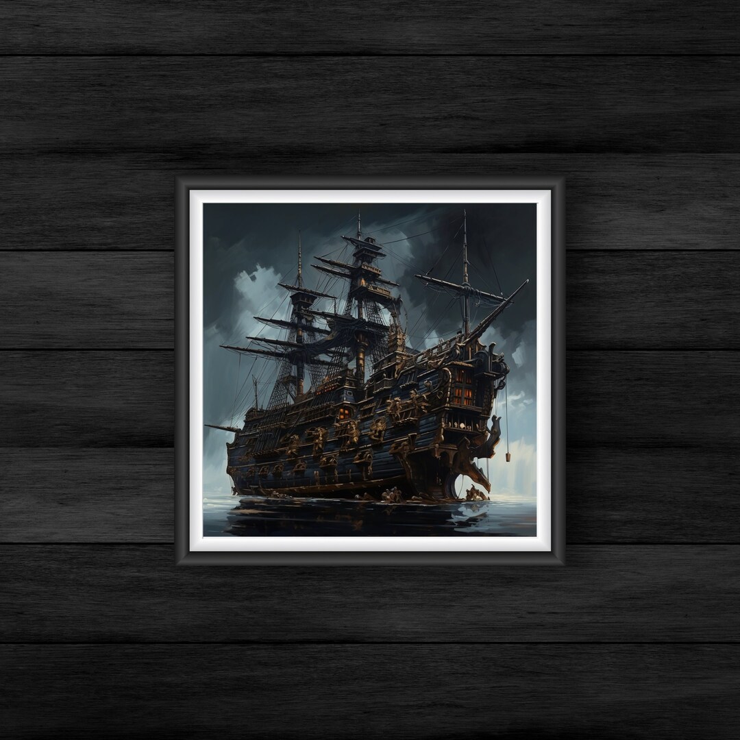 Printable A Galleon in the Open Sea Wall Art, Instant Download,300 DPI ...