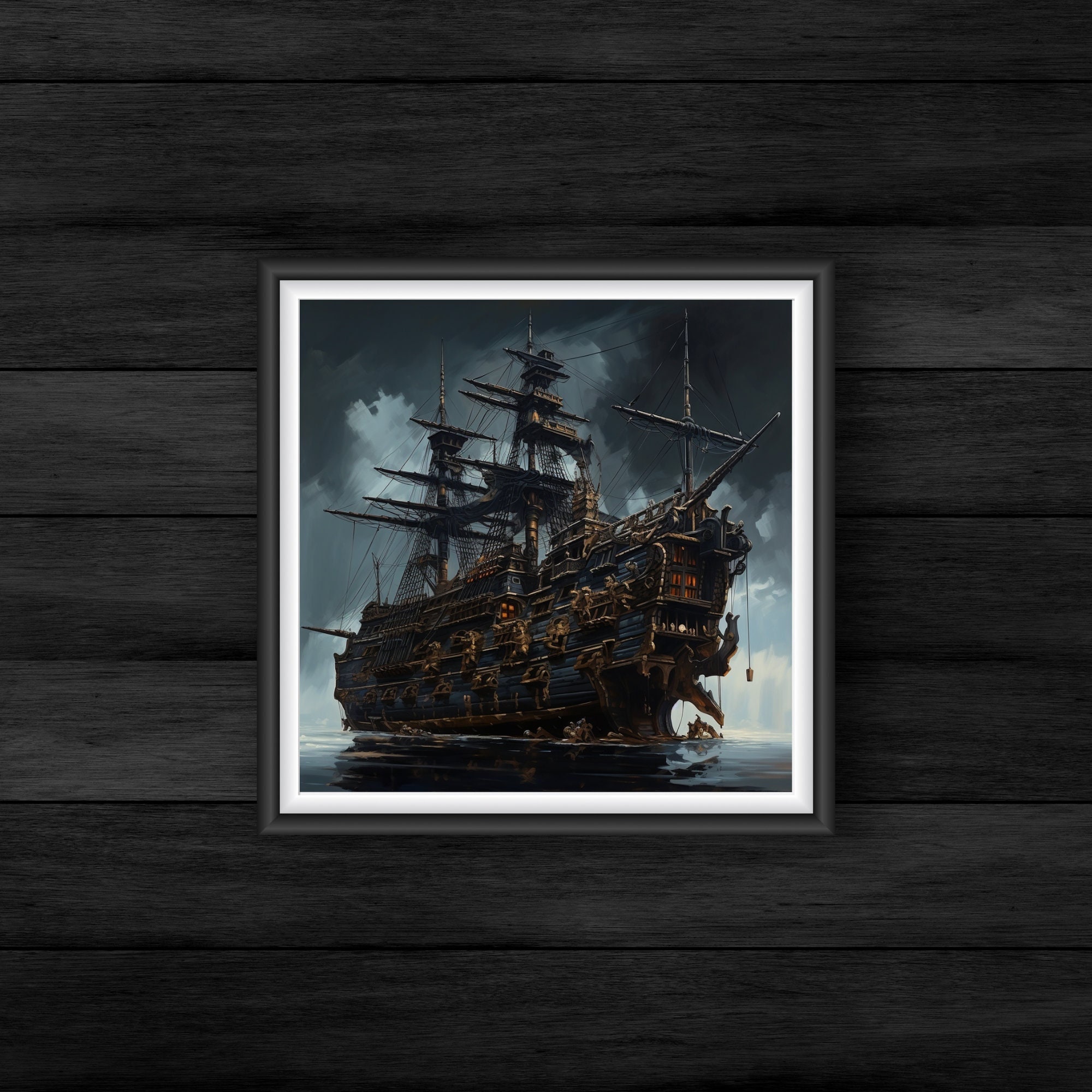 Printable A Galleon in the Open Sea Wall Art, Instant Download,300 DPI ...