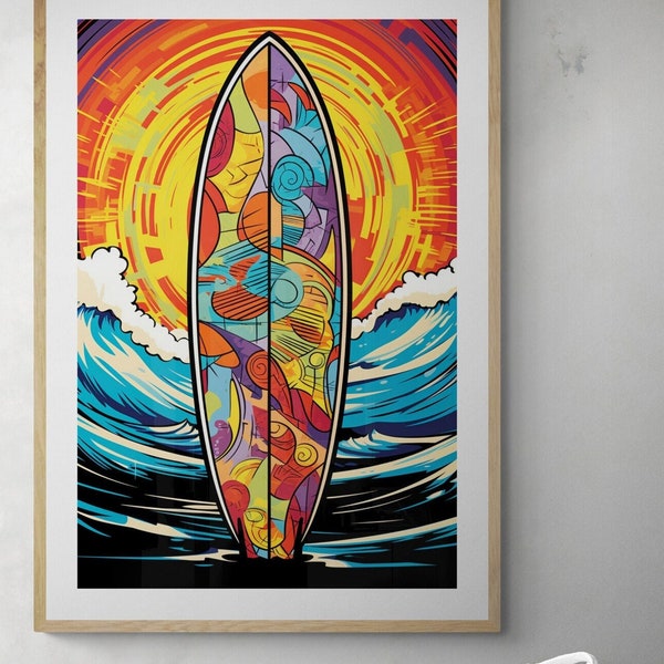 Surfboard Wall Art Etsy