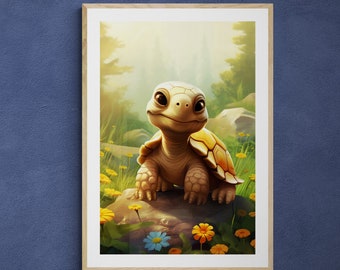 Niedliche Schildkröte im Kinderzimmer