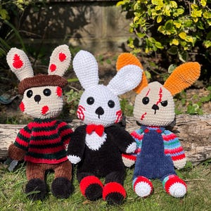 Horror Trio Classics Crochet Pattern | PDF Horror Crochet Bunny Patterns