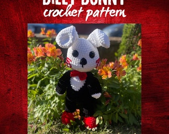 Saw Inspired Bunny Crochet Pattern | Horror Amigurumi PDF | Scary Rabbit Doll Pattern | Halloween Crochet Pattern | US Terms