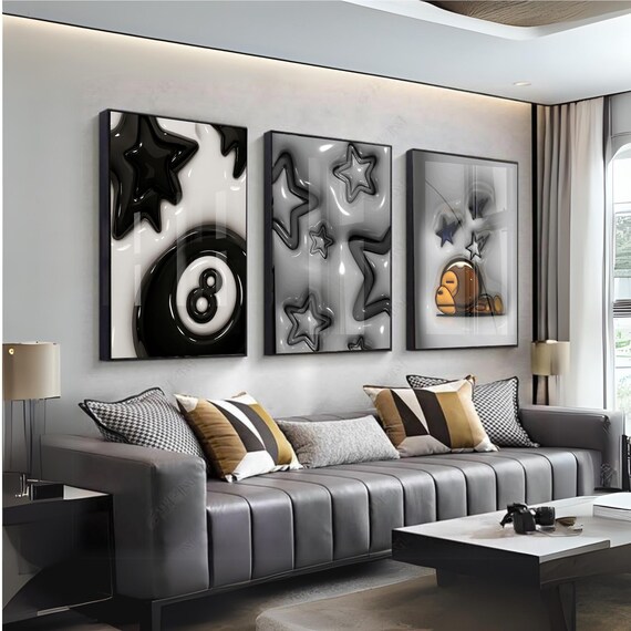 Set of 3 Hypebeast Room Decor, Cool Wall Art Set, Hypebast  display picture 1