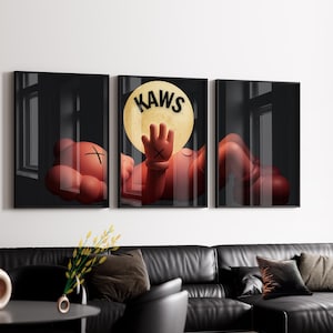 Hypebeast KAWS Graffiti Poster Set: Minimalist Sneaker Art Prints (Digital Download)