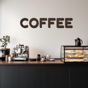 Custom Wooden Letters – Walnut Finish Cutout Sign – Wall Decor in 3 Sizes