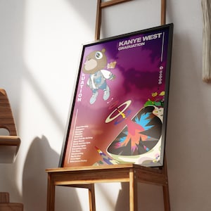 Kanye West - Graduation Digital Album Cover Poster | Gift For Him Print | Kanye West Album Posters Rap Music Poster | Album Cover Download