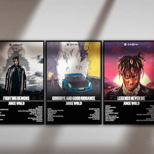 Juice WRLD - 3 Album Cover Digital Poster Bundle | Hyperbeast Gift For Him | Easy Gift Music Poster | Hip Hop | Downloadable Rap Art Print