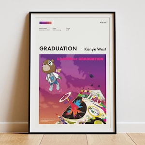 Kanye West Poster - Digital Album Cover Poster - Graduation Poster - Graduation Kanye - Graduation Album Poster - Gift For Him - Kanye Art