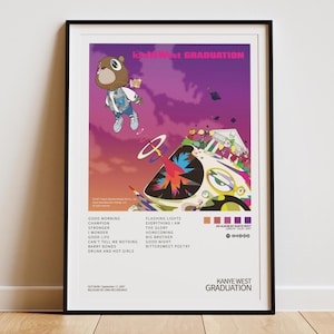 Kanye West - Graduation Digital Album Cover Poster - Room Aesthetic - Album Artwork Gift - Kanye West Artwork - Music Artist Print