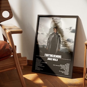 Juice WRLD -  Fighting Demons Digital Album Cover Poster | Hyperbeast Gift For Him | Music Poster | Hip Hop | Rap Print | Gift For Rap Lover