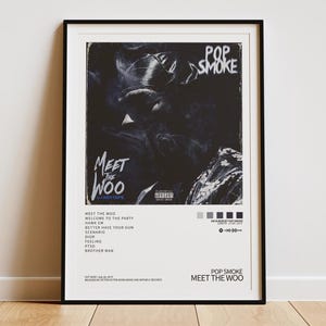 Pop Smoke - Meet the Woo Digital Cover Poster | Rap Album Poster | Hip Hop Poster | Rap Music Poster | Artist Poster | Gift For Boyfriend