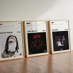 Lil Durk 3 Poster Digital Bundle – Almost Healed, Loyal Bros 2, The Voice – Hip Hop Album Wall Art Set – Rap Cover Prints – Lil Durk Poster