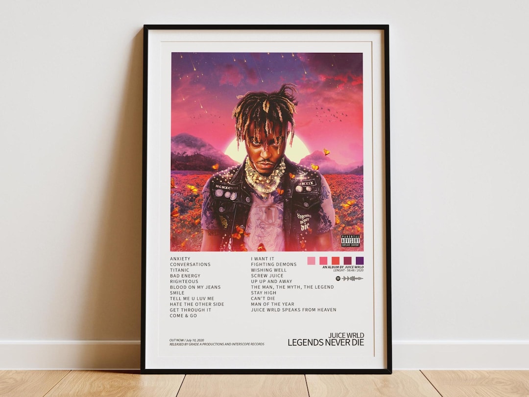 Juice WRLD - Legends Never Die Album Cover Digital Poster Gift